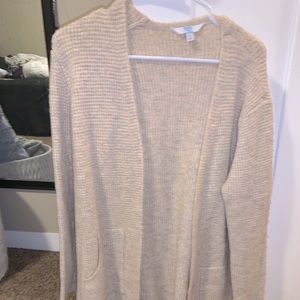 Time & Tru Cream Long Cardigan Women’s